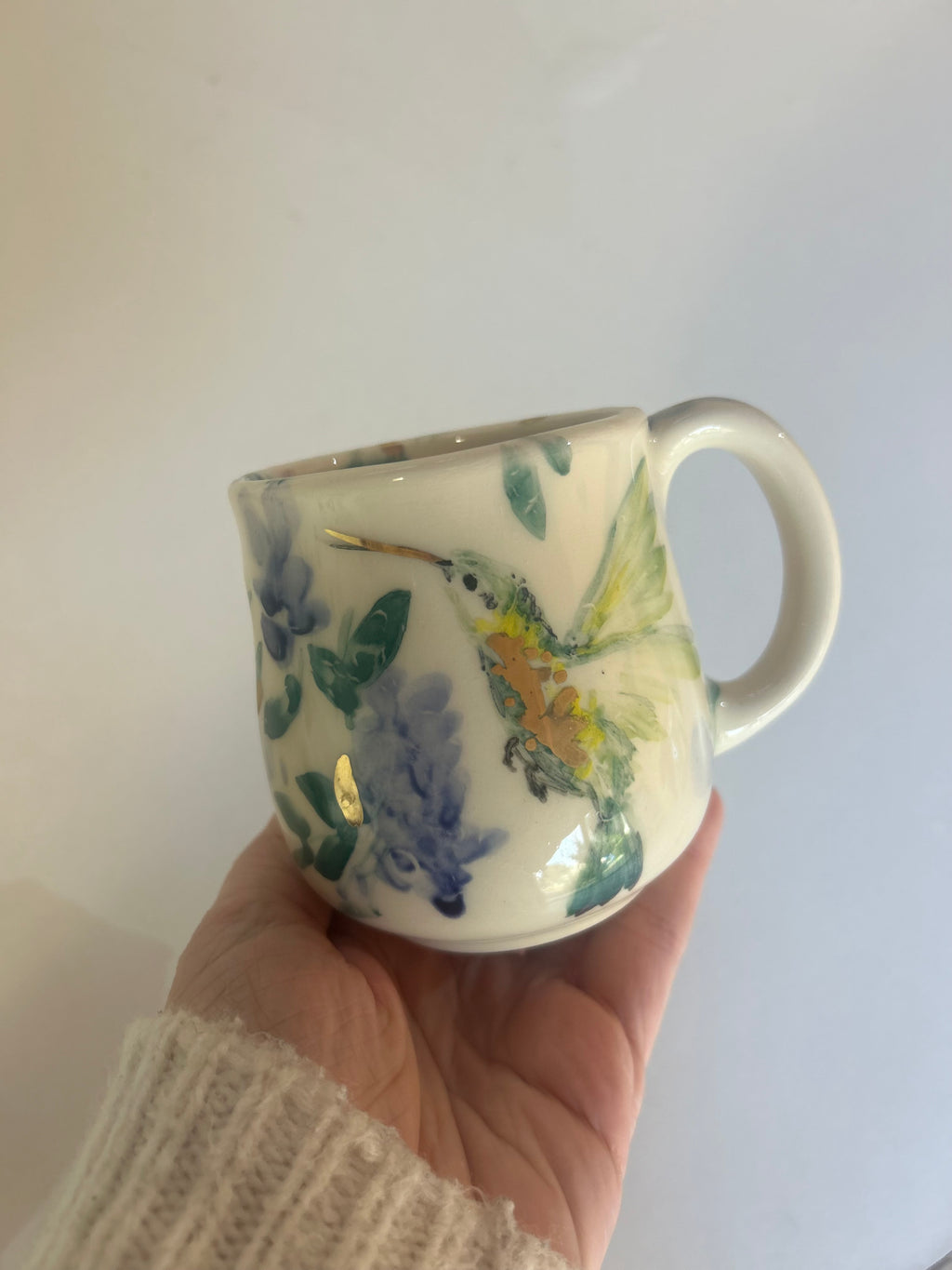Taza  Colibrí con oro