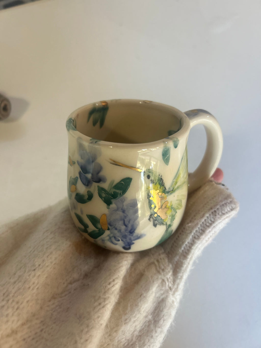 Taza  Colibrí con oro