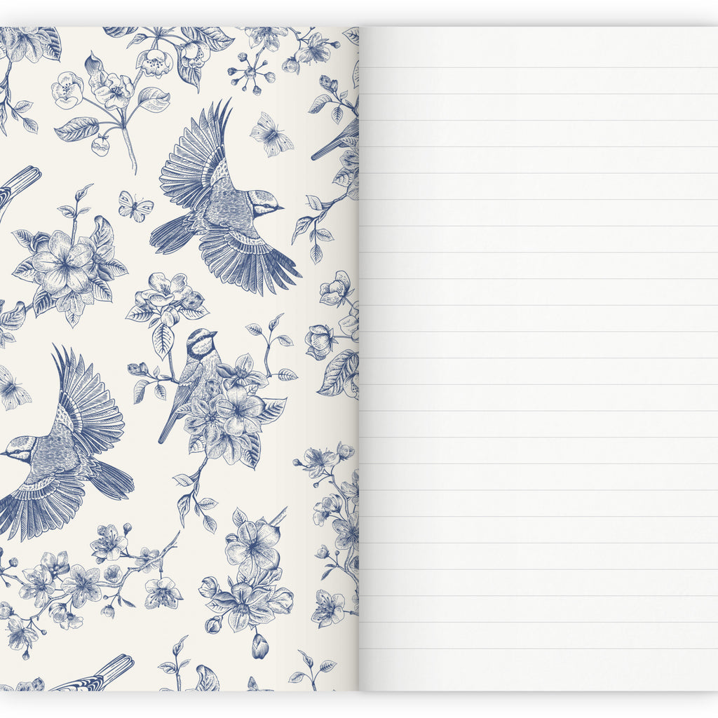 Bloc-notes Fleurs et Oiseaux (fait main)