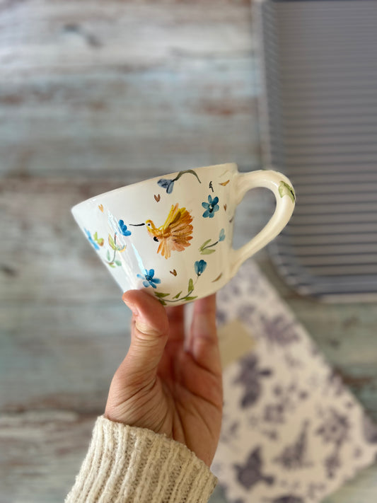 Taza colibrí con Oro