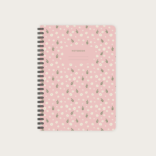 Bloc de Notas Estampado Floral Rosa